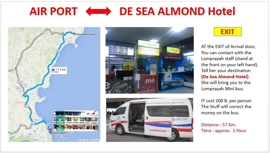De Sea Almond Hotell Chumphon Exteriör bild